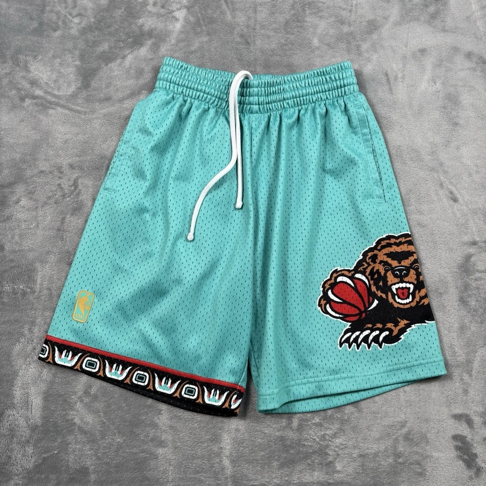 Mitchell Ness Memphis Grizzlies Shorts S Teal NBA Hardwood Classics Basketball - Picture 1 of 8